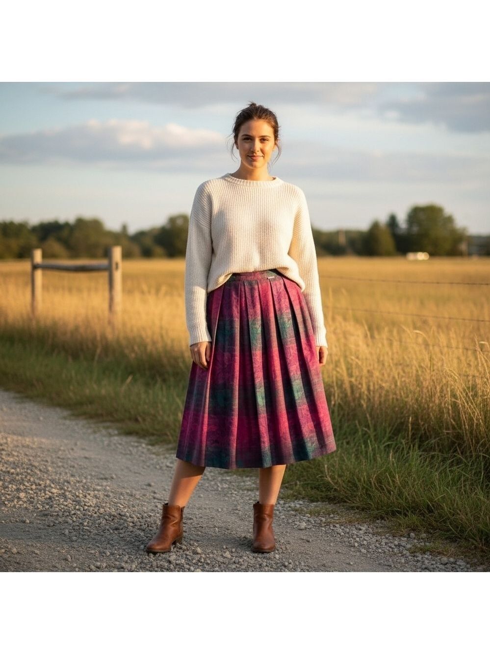 Geiger made in Austria Vintage pleated maxi skirt size 42
